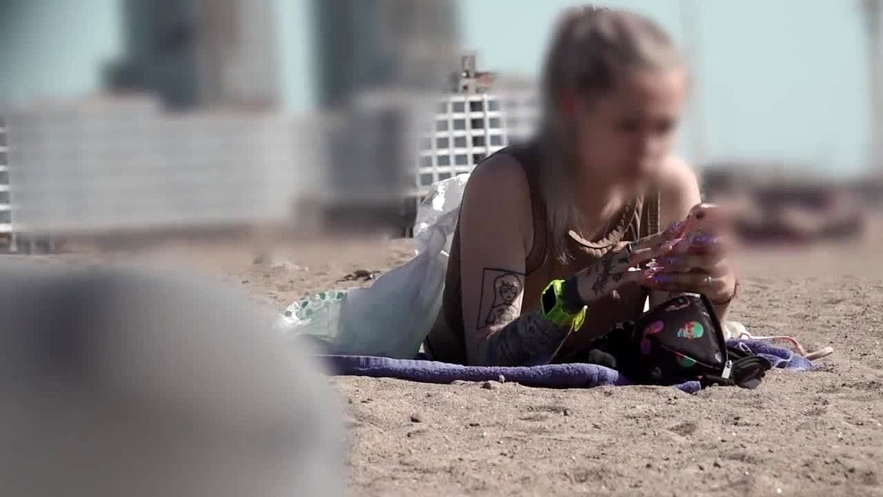 Bulge dong øjeblikkelig på stranden